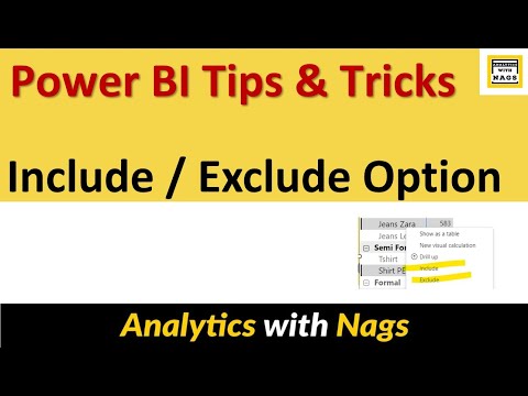 What is Include and Exclude Option in Power BI Visuals | Power BI Tips and Tricks