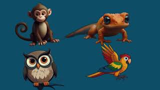ABCD Animals for children  Education  Alphabet  Kid`s song