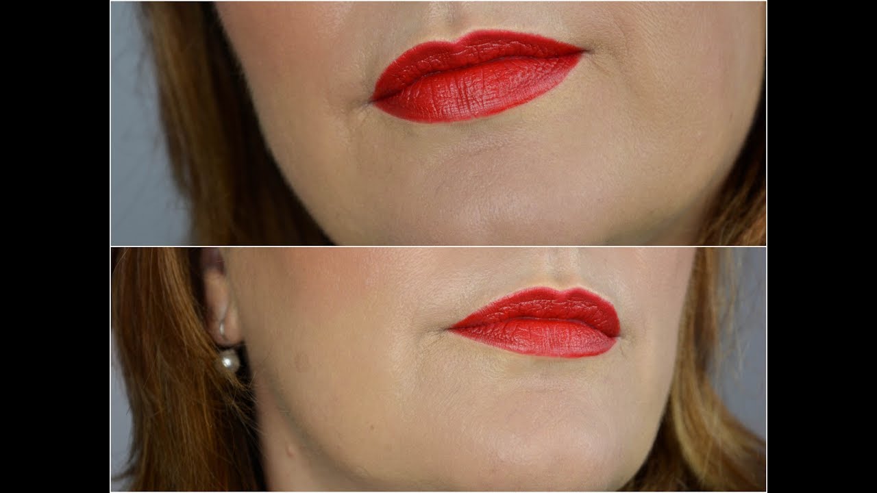Como definir un labio rojo en piel madura