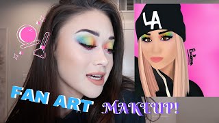 RECREATING INSTAGRAM FAN ART MAKEUP | Sponsored by TeeChip