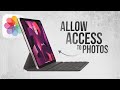 How to Allow Access to Photos on iPad (tutorial)