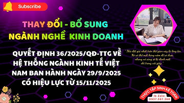 Thay đổi cập nhật HỆ THỐNG NGÀNH NGHỀ Kinh Doanh theo QUYẾT ĐỊNH 36/2025 | Hướng dẫn chi tiết