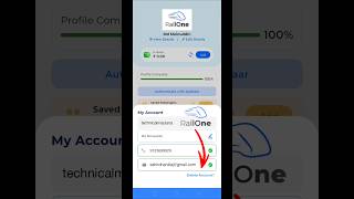 RailOne Account Delete Karne Ka Asli Tarika 🚫 #railone #irctcaccount #viral #shorts #trainbooking