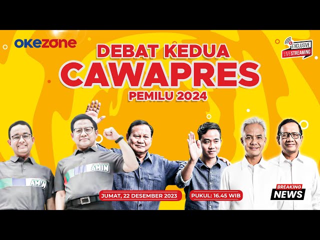 LIVE - Debat Kedua Calon Wakil Presiden Pemilu 2024 class=