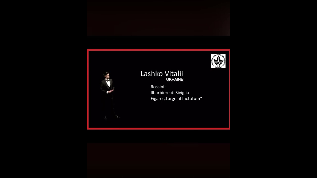 Vitalii Lashko | Ukraine | Largo al factotum | Figaro | Dvorak Competition