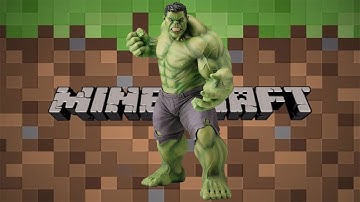 Minecraft Build Hulk PS4 - Mega Build. Shaving the ground timelapse.