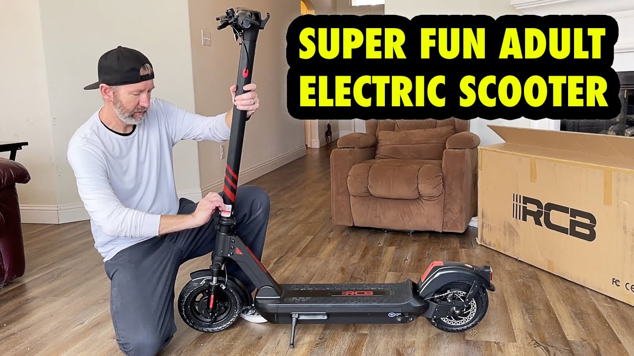 RCB Electric Scooter Adults, Double Shock Absorption, 500W Motor, 22 Miles  Long Range & Max Speed 18MPH, 10 Inner Honeycomb Tires, Folding E-Scooter  with APP and Waterproof Certified 