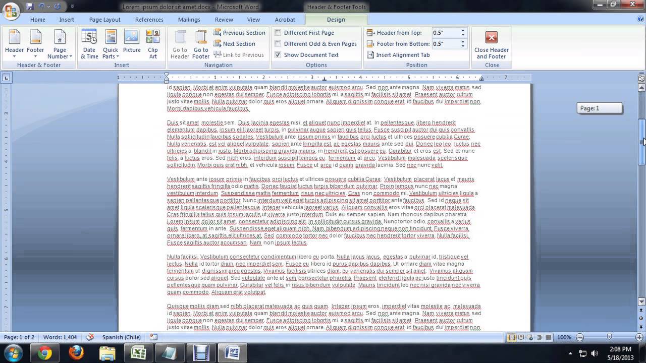 How to Get Page One on Page Two for Microsoft Word : Tech Niche