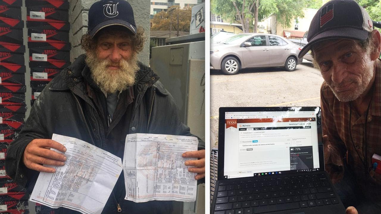 Formerly Homeless Man Returns to College After 40 Years YouTube