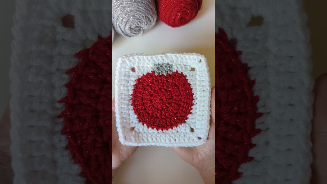 Happy Holidays Ornament Square - Crochet Tutorial🎄