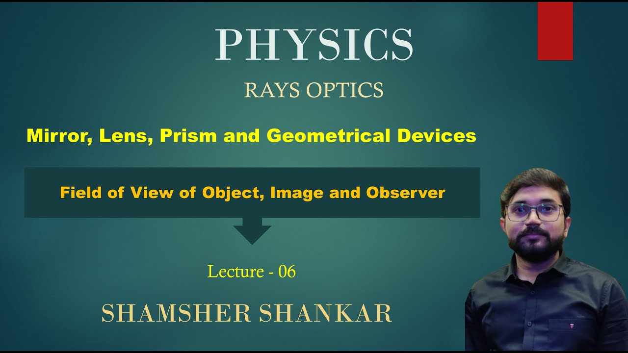 05. Field of view of Object, Image and Observer || Ray Optics ...