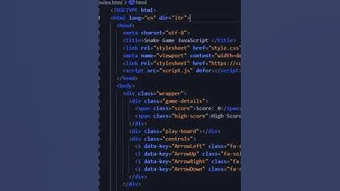 Create A Snake Game in HTML CSS & JavaScript | JavaScript Game Tutorial
