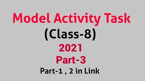 Model Activity Task / Part 3 / 2021 / Class 8 / Viii / Infinitive Grammar / Finite  Non-finite verbs