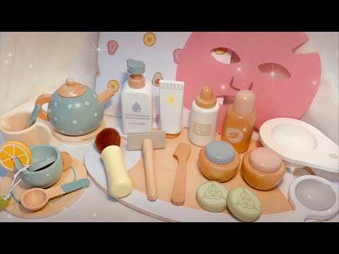 【ASMR】私のスキンケア🧖‍♀️ナイトルーティンWooden skincare