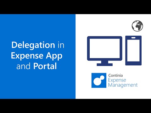Delegation in Expense App and Portal