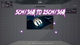 From 5cm/360 to 25cm/360: Sensitivity Adjustment in Kovaak | Improving Accuracy