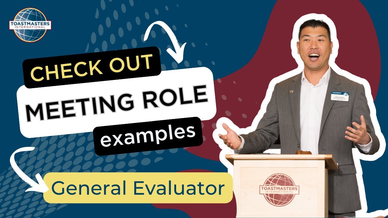 Toastmasters Role General Evaluator YouTube