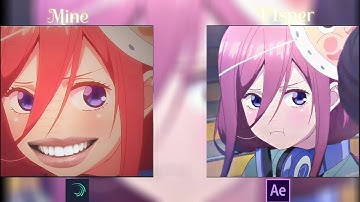 My Alight Motion Vs After Effects Miss Independent Remake Visper Free Preset.