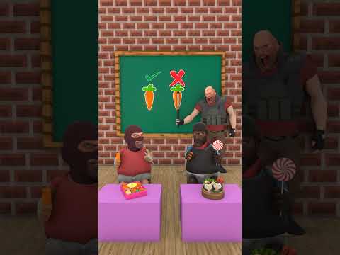 Carrot-eating contest between Baby Spy and Baby Demo #shorts