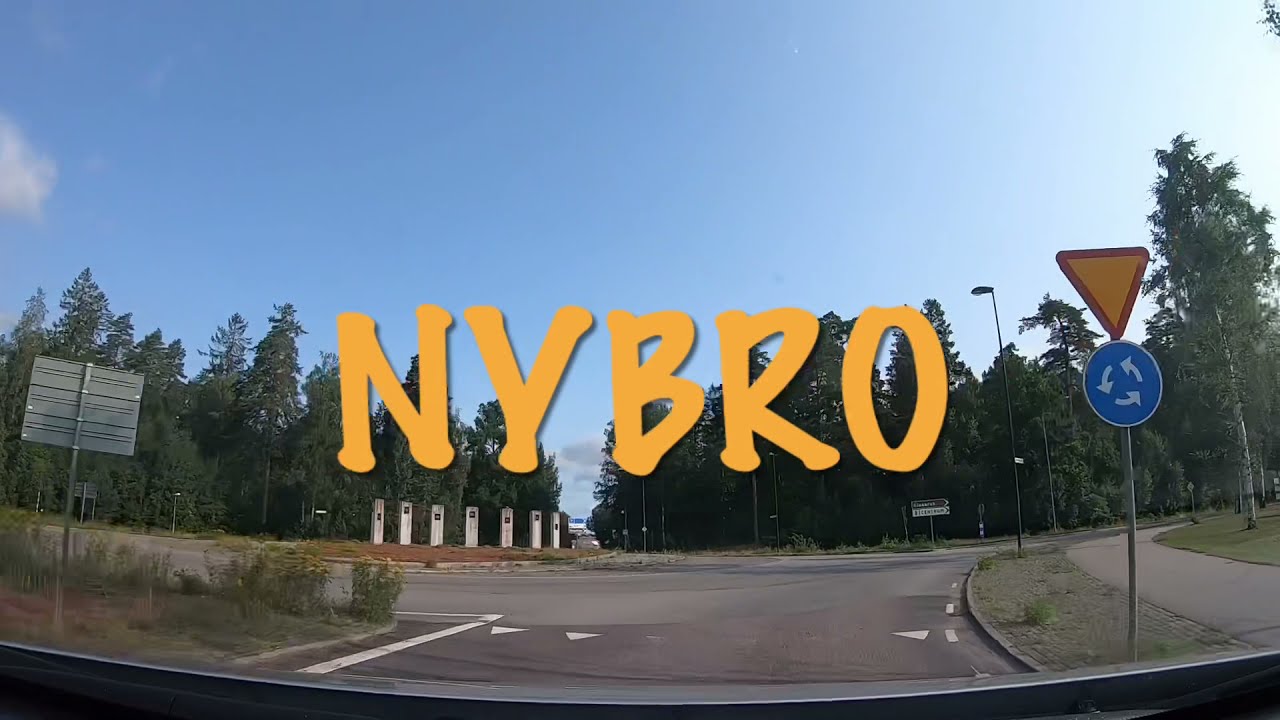 Nybro, Sweden. Dashcam driving.