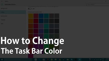 How To Change Your Taskbar Color on Windows [Windows 8/10] HD