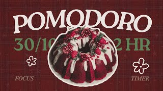 𝐫𝐞𝐝 𝐯𝐞𝐥𝐯𝐞𝐭 𝐛𝐮𝐧𝐝𝐭 𝐜𝐚𝐤𝐞 🍰🎄 𝟹𝟶/𝟷𝟶 𝟹 𝚂𝙴𝚃𝚂 𝟸𝙷𝚁 | pomodoro focus timer | cozy jazz | study with me