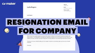 Resignation Letter Example Free Template