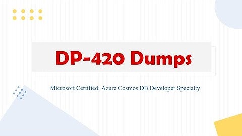 DP-420 Cosmos DB Certification Dumps & Free Practice Exam