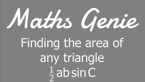 Finding the area of any triangle