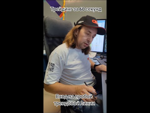 Вход на пробой трендовой линии. Трейдинг за 60 секунд.