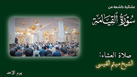 عشائية خاشعة من سورة القيامة - الشيخ ميثم القيسي من صلاة العشاء🌹