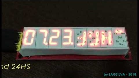 Digital & Binary Clock with 8 Dig x 7 Seg LED Display