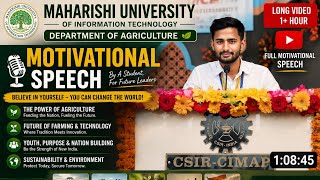 Motivational speech 💬 #motivation #spech Maharishi University of information technology
