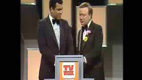 Muhammad Ali at Australian TV Awards show. (1978-i...