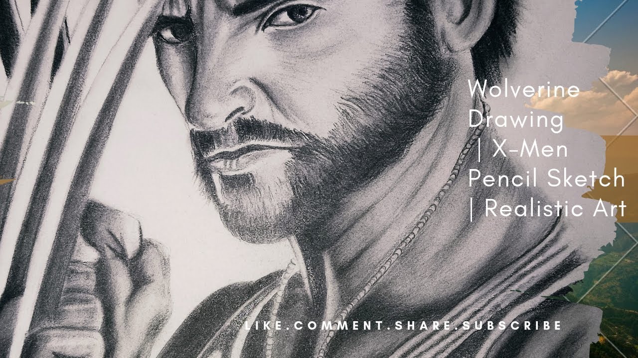 X-Men Wolverine Realistic Pencil Drawing | Attitude Sketch