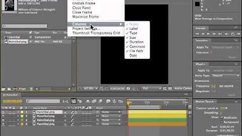 Workspace of Adobe After Effects