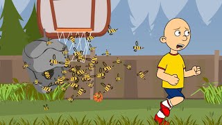 Caillou gets attacked by a swarm of wasps