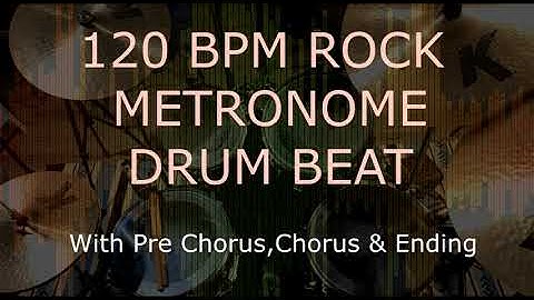 120 BPM Drum Track Metronome Drum beat with Chorus