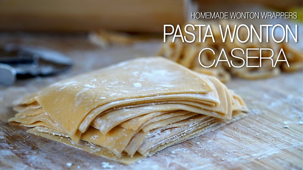 Como hacer: Pasta Wonton - Homade Wonton Wrappers Recipe l Kwan Homsai -  YouTube