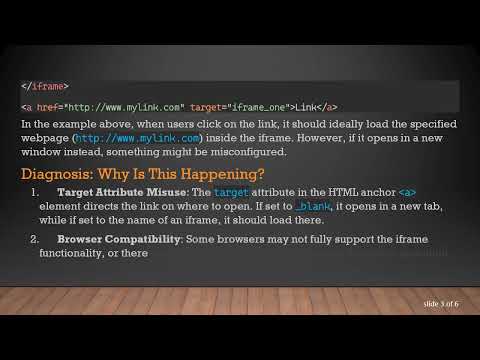 Fixing the Issue of Opening Links in an Iframe Instead of a New Tab