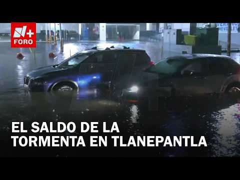 Rain in Tlalnepantla causes flooding and strands vehicles