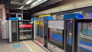 台北捷運341型半夜電聯車往南港展覽館離開BL12台北車站