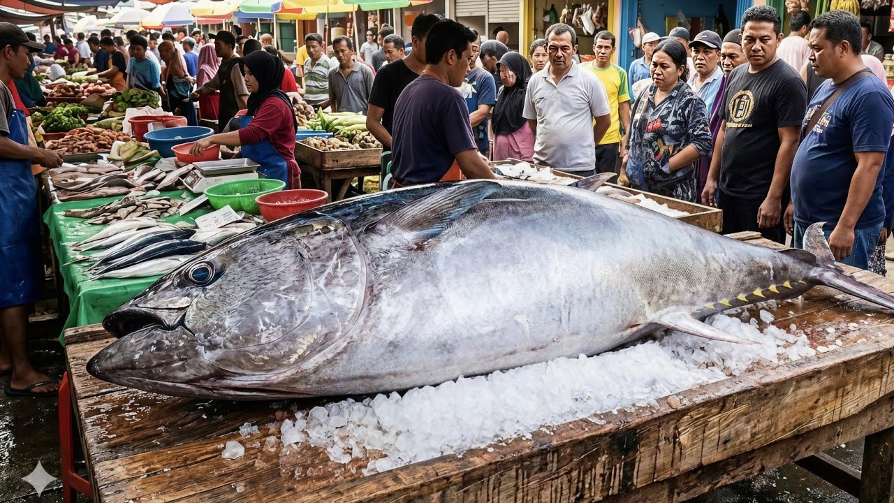 ​Insane Giant Tuna Cutting Skills​Master Butcher: Slicing Massive Tuna