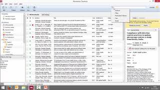 Video 17: Managing a Mendeley Library: How to search the library?