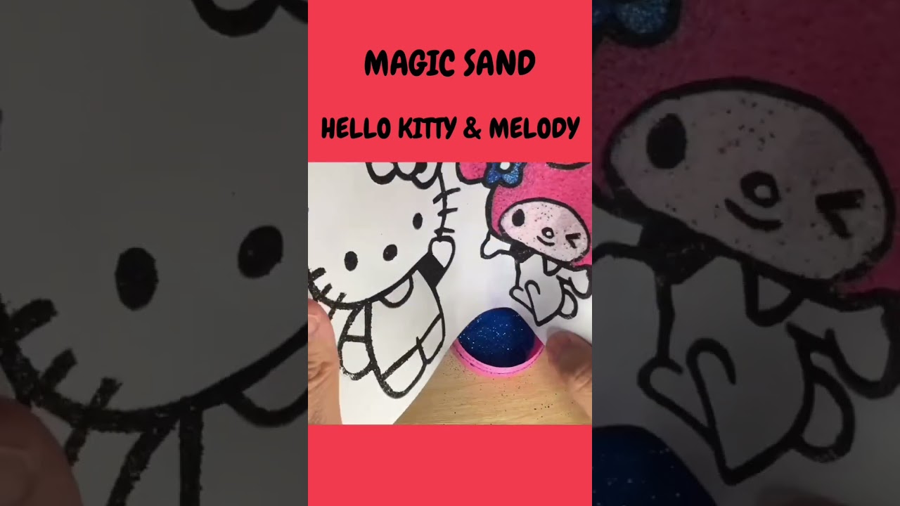 SAND PAINTING HELLO KITTY & MELODY (MAGIC SAND)~ sơn cát hello kitty và giai điệu~ 모래 페인트 헬로 키티와 멜로디
