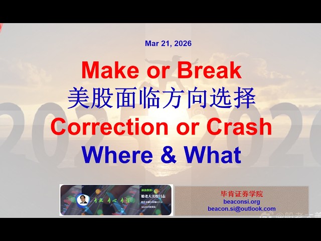 美股面临方向选择：修正还是走熊？目前技术位置+后面如何操作
