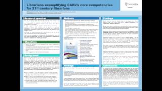 PSF11 Librarians Exemplifying CARL's Core Competencies for 21st Century Librarians