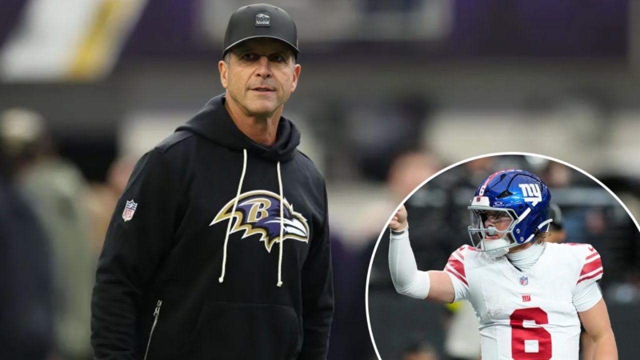 John Harbaugh Talks Playoffs & Jaxson Dart Love Right After Signing with Giants