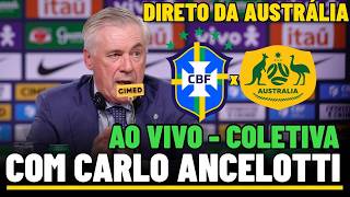 COLETIVA DO ANCELOTTI AO VIVO - DIRETO DO ESTÁDIO - COLETIVA DA SELEÇÃO BRASILEIRA AO VIVO
