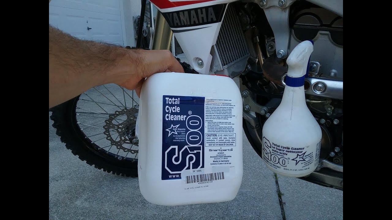 Review & Demo of S100 Total Cycle Cleaner Motorcycle cleaner